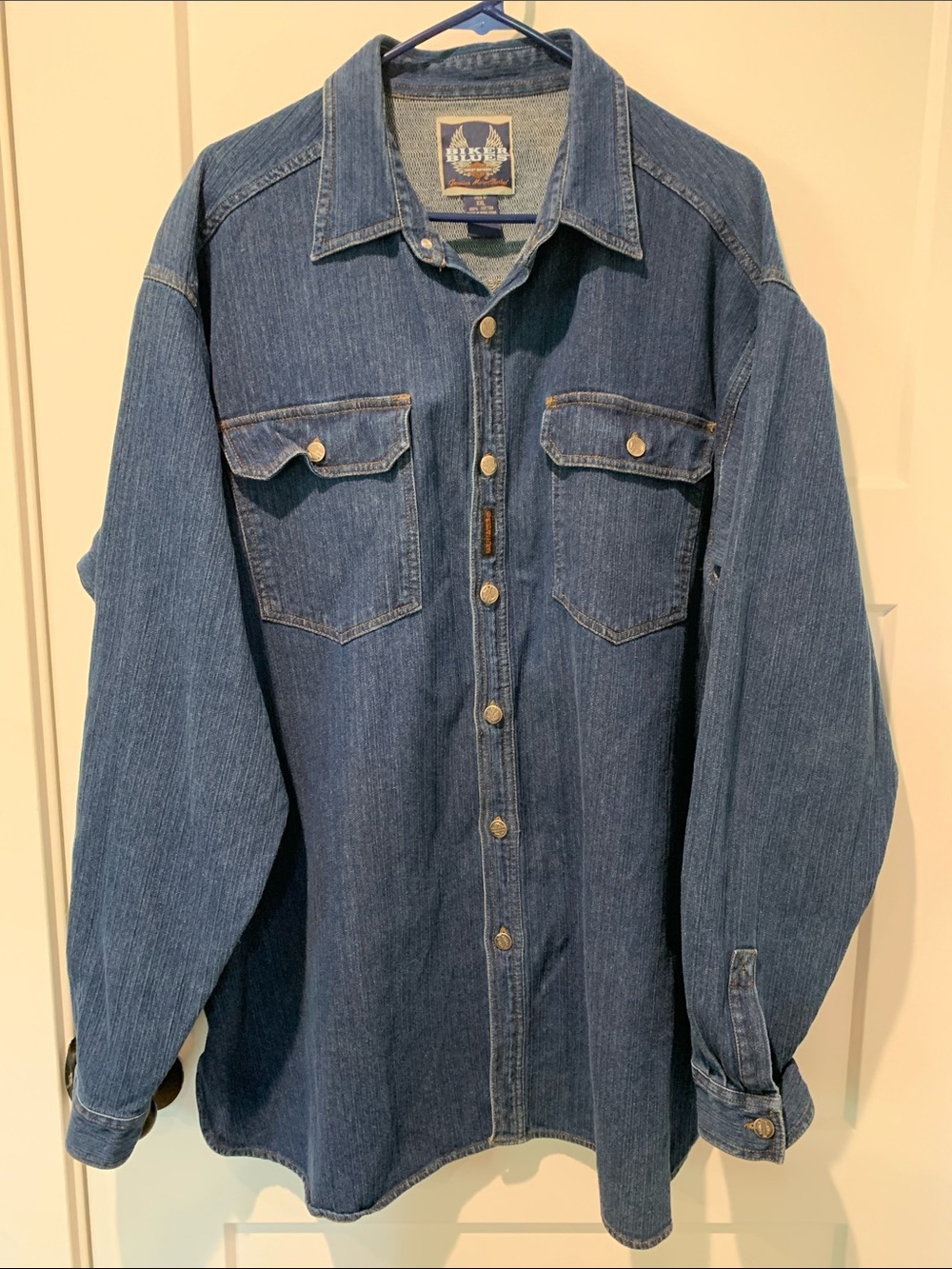 90s Harley-Davidson “Biker Blues” Blue Denim Shirt Jacket